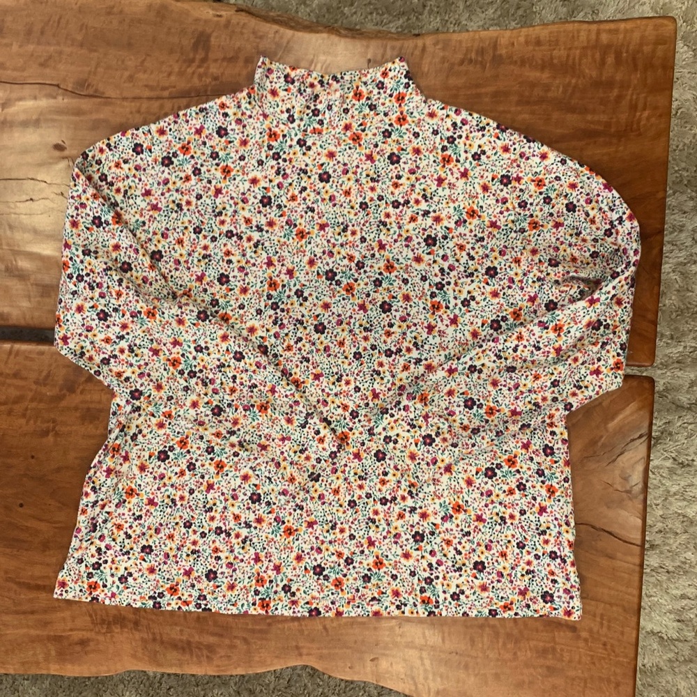 🌼70s vibes mockneck cozy longs sleeve, size xl🌼